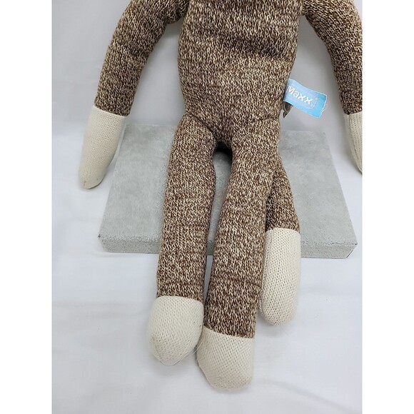MAXX SOCK MONKEY Street Players 18" Brown Stuffed Animal Plush Toy 2010 - Picture 5 of 16
